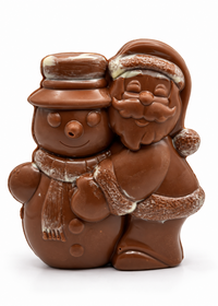 Image DUO Bonhomme de neige / Pere noel au lait - vue 1