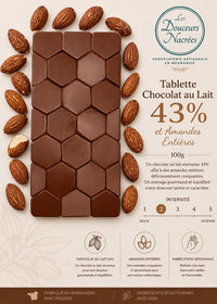 Affiche tablette chocolat lait et amandes - vue 3