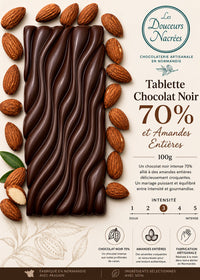 Affiche tablette chocolat noir et amandes - vue 2