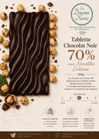 Affiche tablette chocolat noir et noisettes - vue 3