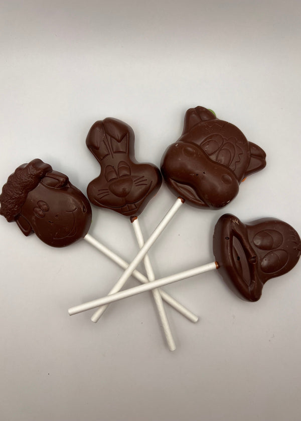 Sucettes en chocolat