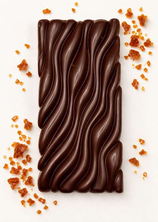 Image tablette chocolat noir et caramel