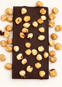 Image tablette chocolat noir avec noisettes dos - vue 2